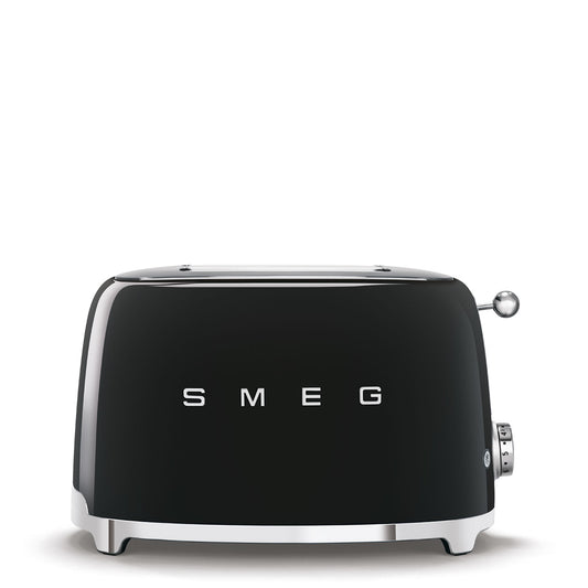 Smeg 50's Retro style Black 2 Slice Toaster TSF01BLUK