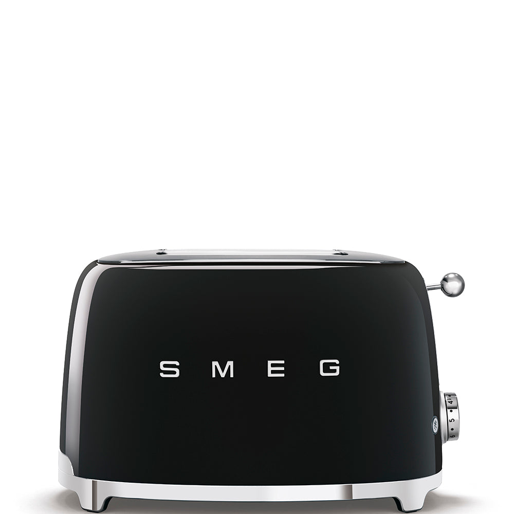Smeg 50's Retro Style 2 Slice Toaster Black | TSF01BLUK
