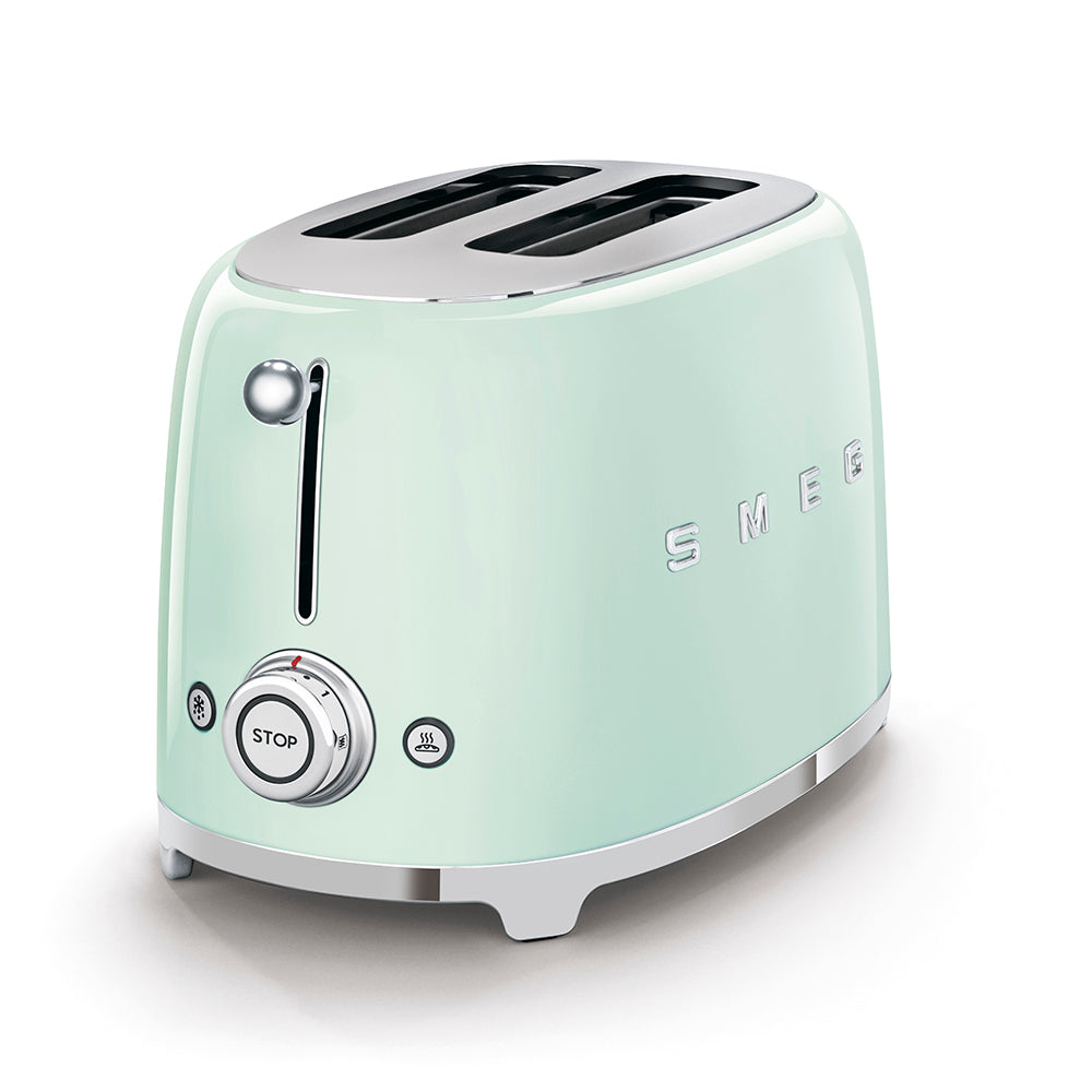 Smeg 50's Retro Style 2 Slice Toaster | Pastel Green | TSF01PGUK