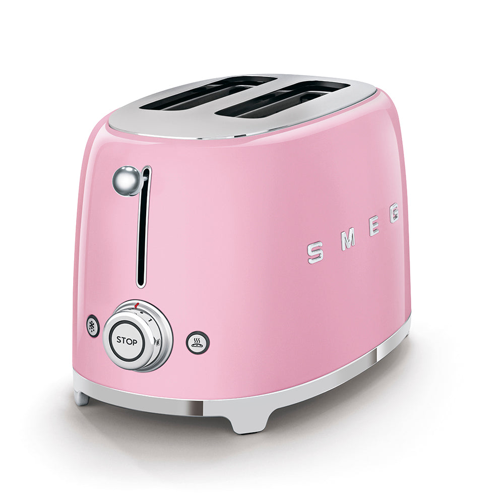 Smeg 50's Retro Style 2 Slice Toaster | Pink | TSF01PKUK