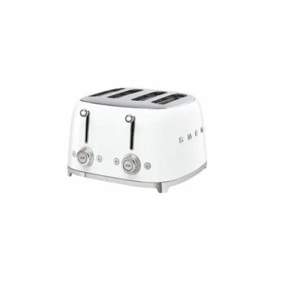 Smeg 50's Retro Style 4 Slice White Toaster | TSF03WHUK