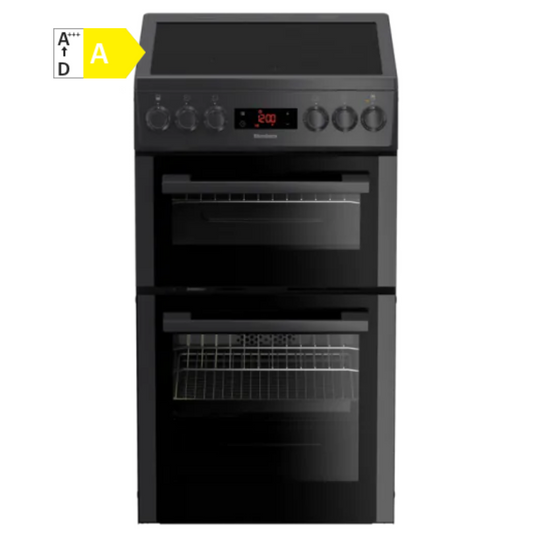 Blomberg 50cm Double Oven Electric Cooker With Ceramic Hob Anthracite | HKS951N