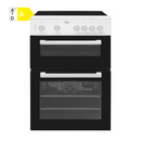 Beko Electric Cooker with Ceramic Hob - Black/White | KTC611W