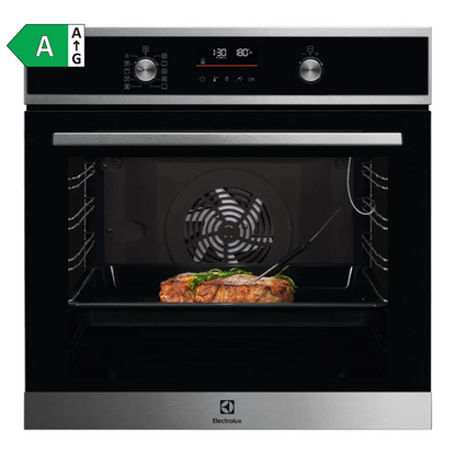 Electrolux 600 SteamBake 72L Built-In Multifunction Electric Single Oven - Stainless Steel | EOD6C46X2