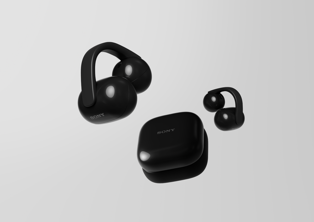 Sony LinkBuds Clip Open-Ear True Wireless Earphones - Black - product view