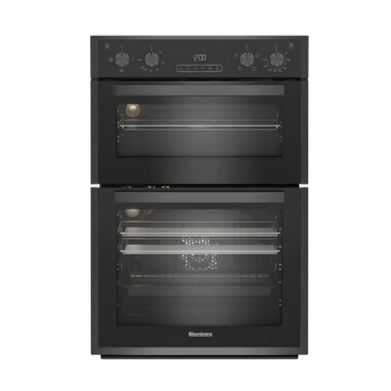 Blomberg 90cm Built-in Fan Double Oven Dark Steel | RODN9202DX