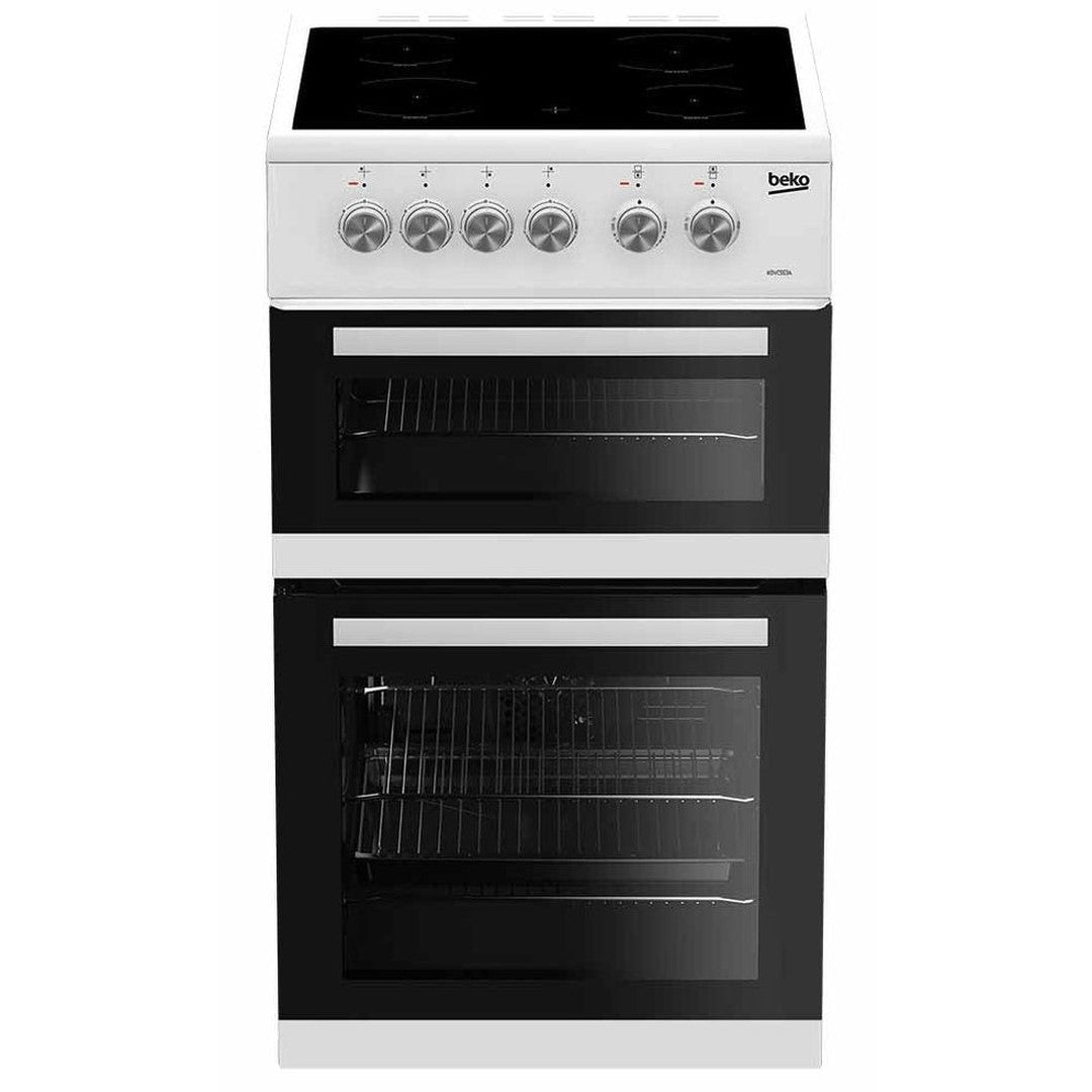 Beko 50cm Double Oven Electric Cooker | KDVC563AW Beko Cooker Euronics Ireland