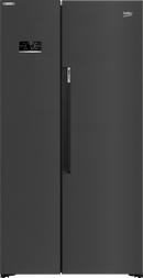 Beko Freestanding American Style Fridge Freezer with NeoFrost™ Black Steel | ASL1442VPZ