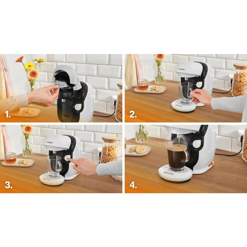 Bosch Tassimo Style Friendly pod coffee and hot drinks machine in White