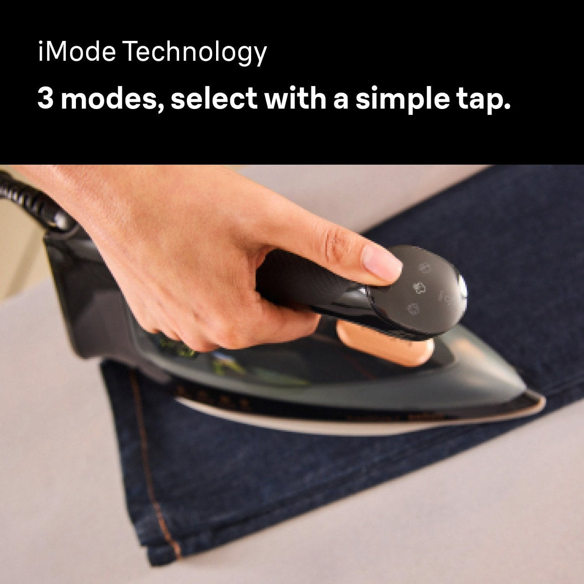 Braun FreeStyle 7 Steam Iron - Black - iMode one-tap controls