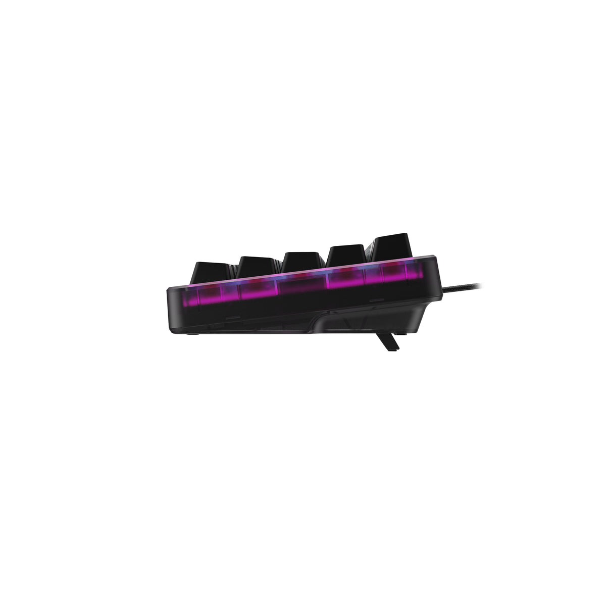 HyperX Origins 2 65 Wired Mechanical Gaming Keyboard, UK Layout - Black - side profile on white