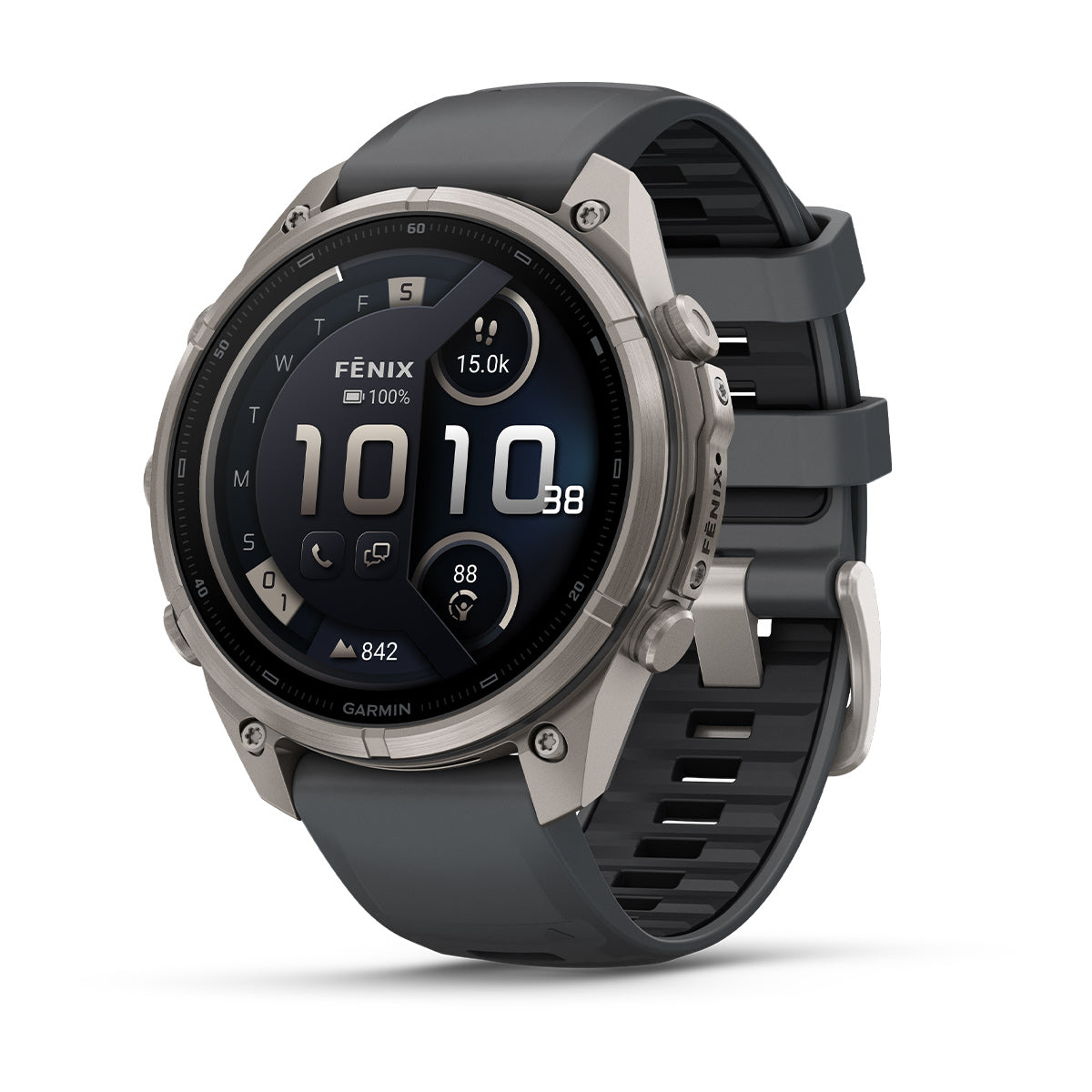 Garmin fenix 9 Pro inReach 47mm AMOLED Sapphire GPS Smartwatch - front view