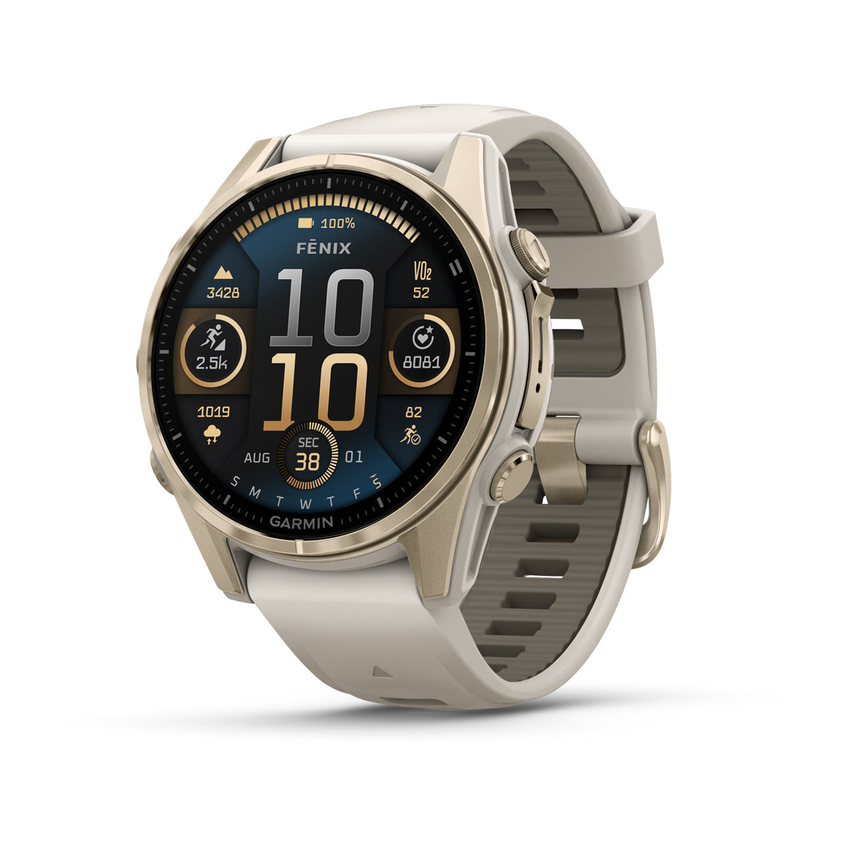 Garmin fenix 8 43mm AMOLED Sapphire GPS Smartwatch - front view
