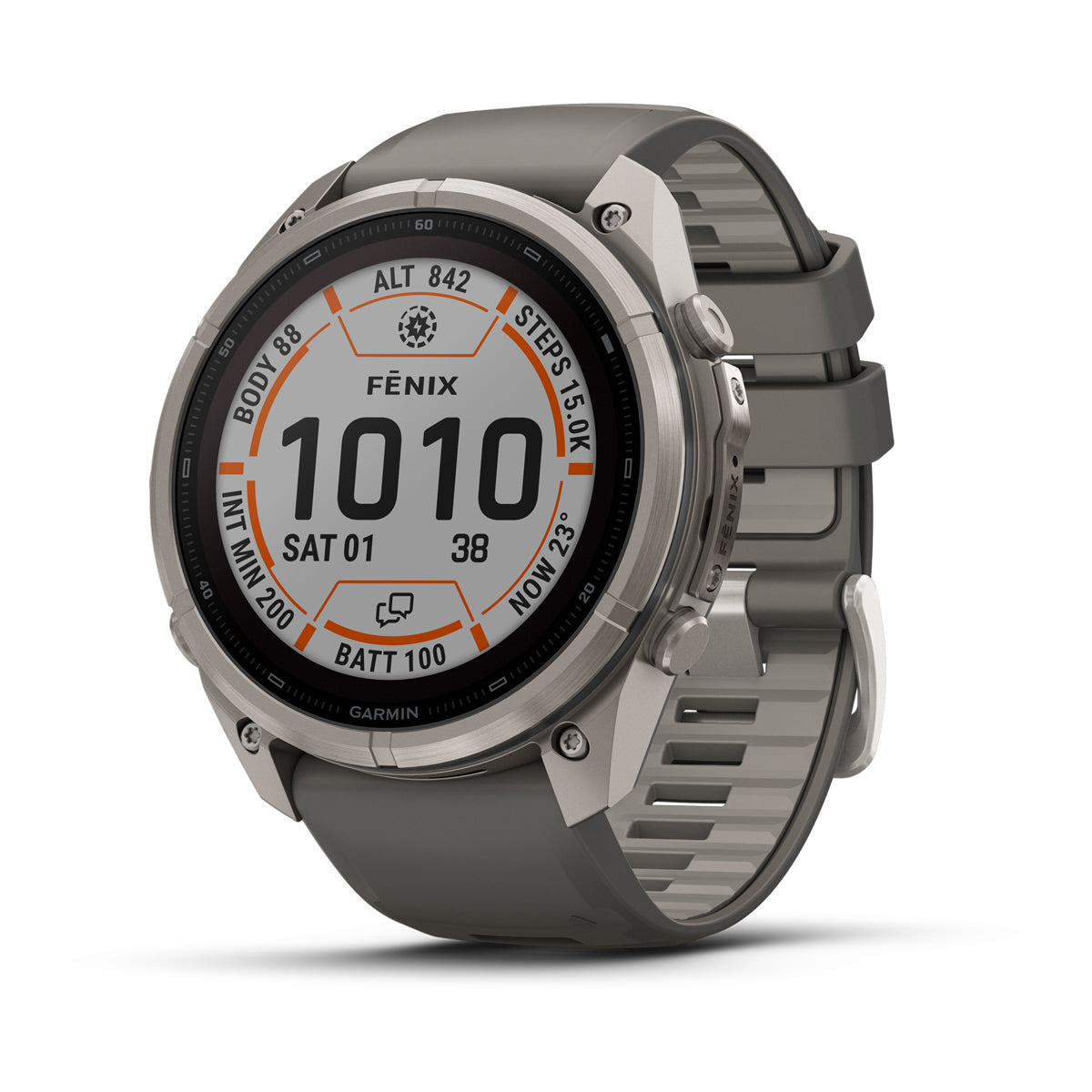 Garmin fenix 9 Pro inReach Solar 51mm Sapphire GPS Smartwatch - front view