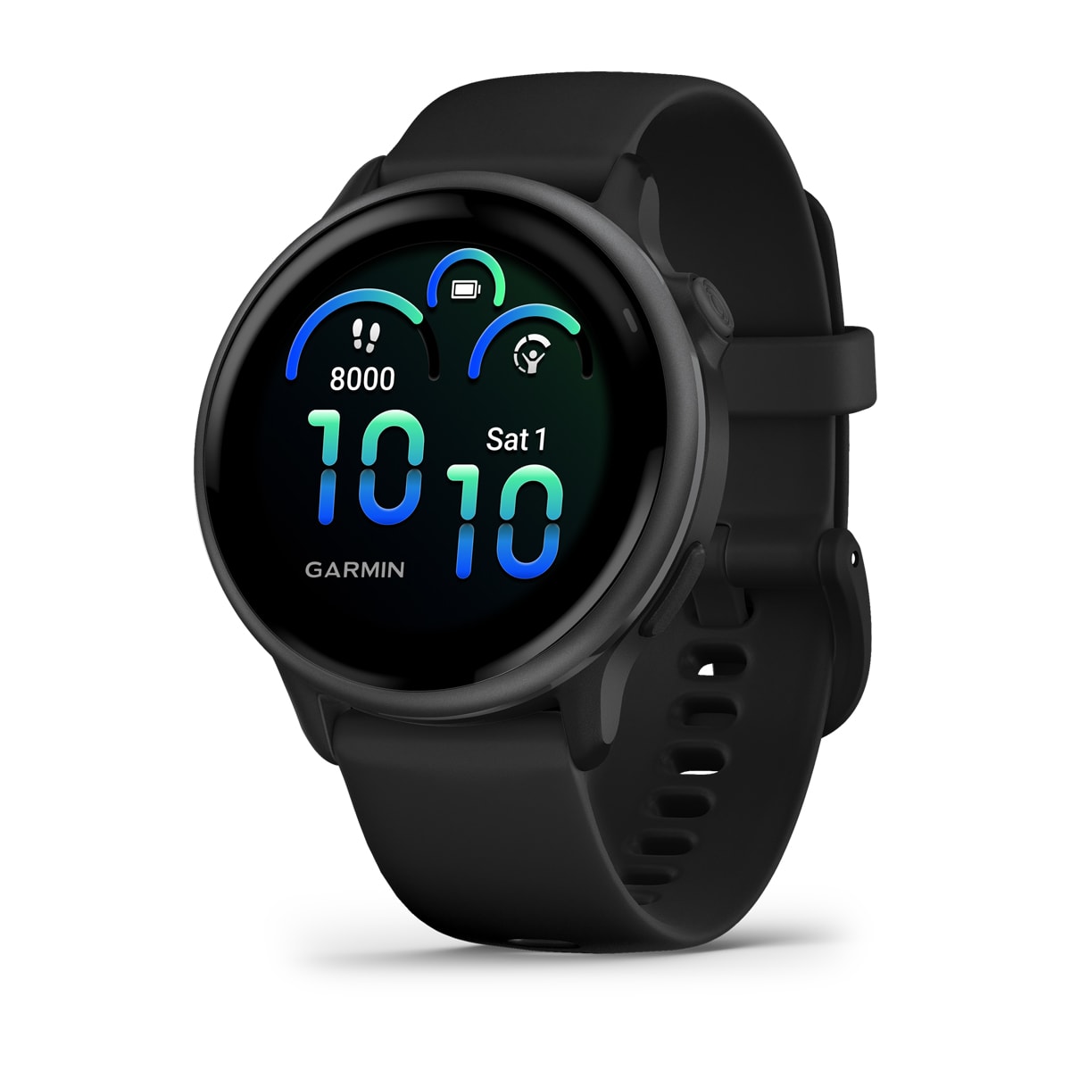 Garmin vivoactive 6 GPS Fitness Smartwatch - front view , screen on