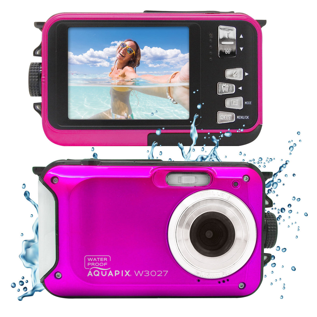 EasyPix Aquapix W3027 Wave Camera - Pink | 267-10033