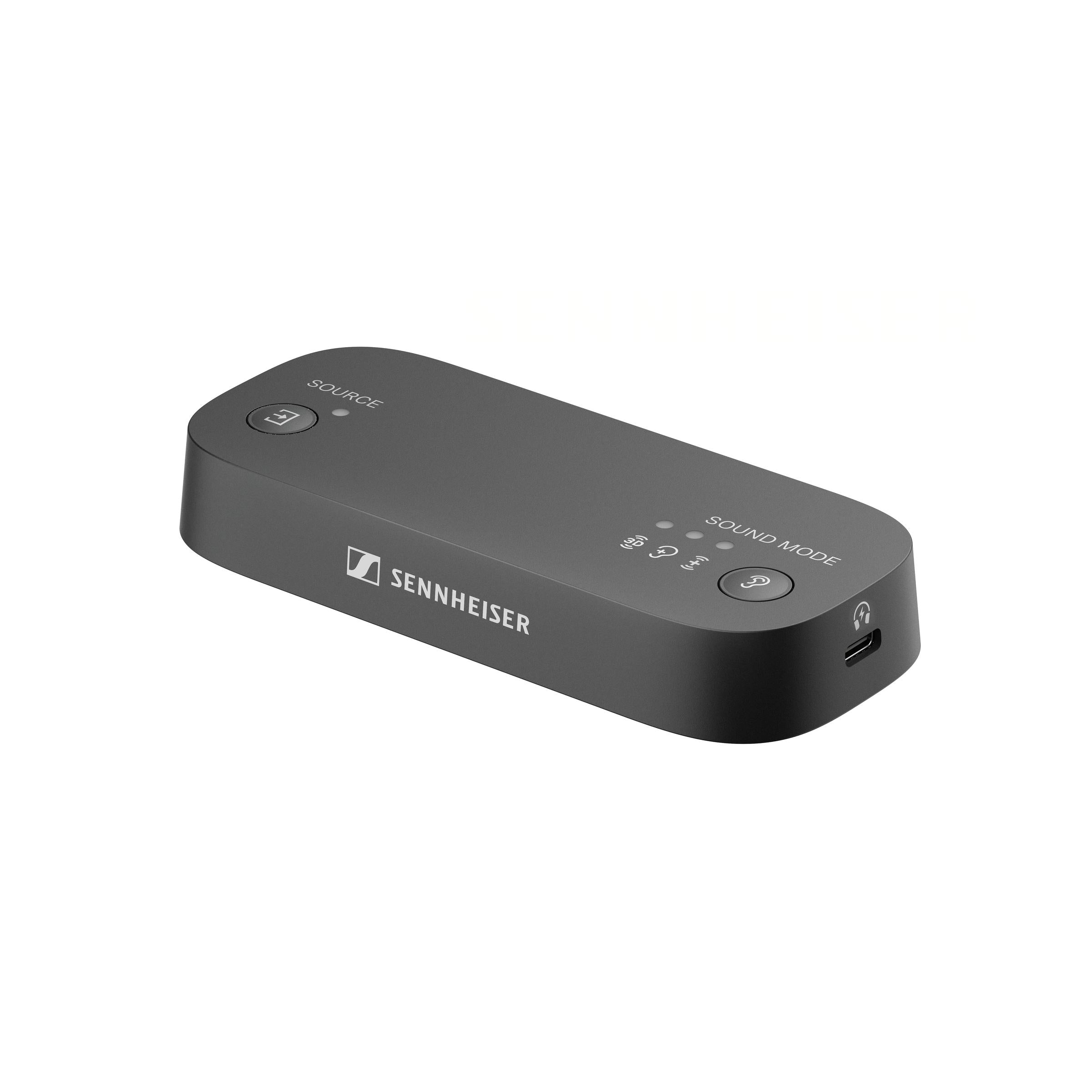 Sennheiser BTA 1 TV Bluetooth Transmitter Black — angled unit view