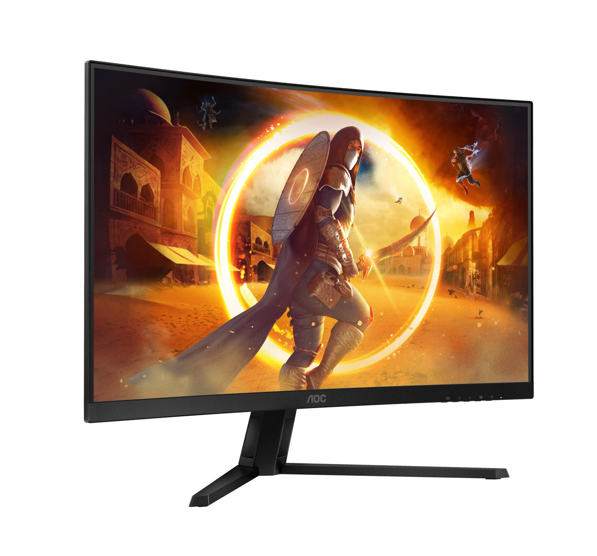 AOC AGON CQ32G4VE 32" QHD 180Hz Curved VA Gaming Monitor - angled view left