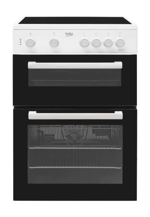 Beko Electric Cooker with Ceramic Hob - Black/White | KTC611W