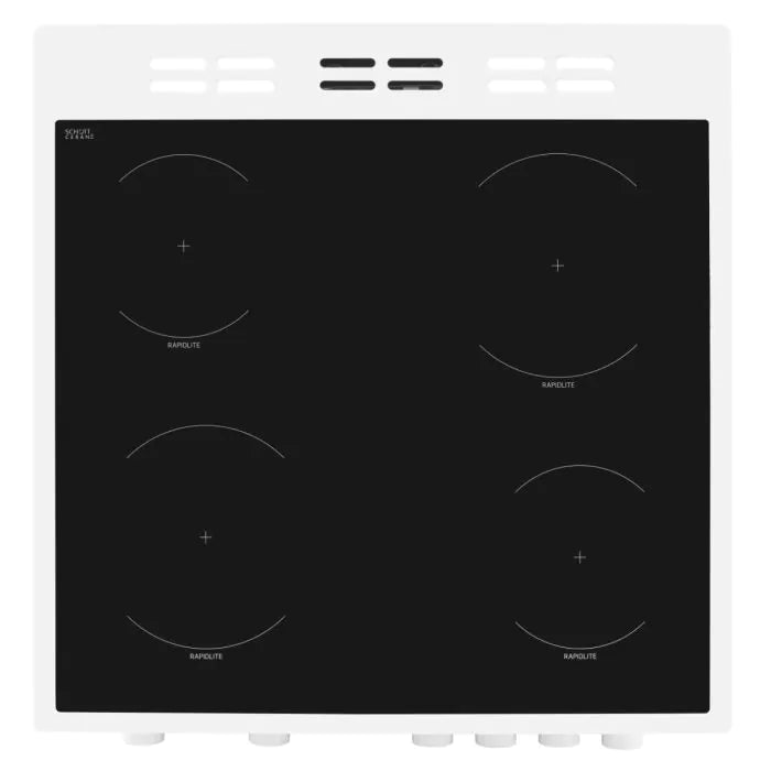 Beko Electric Cooker with Ceramic Hob - Black/White | KTC611W