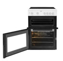 Beko Electric Cooker with Ceramic Hob - Black/White | KTC611W