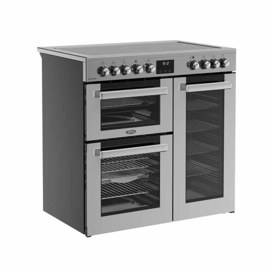 Belling Cookcentre 90E 90cm Ceramic Range Cooker - Stainless Steel - product view