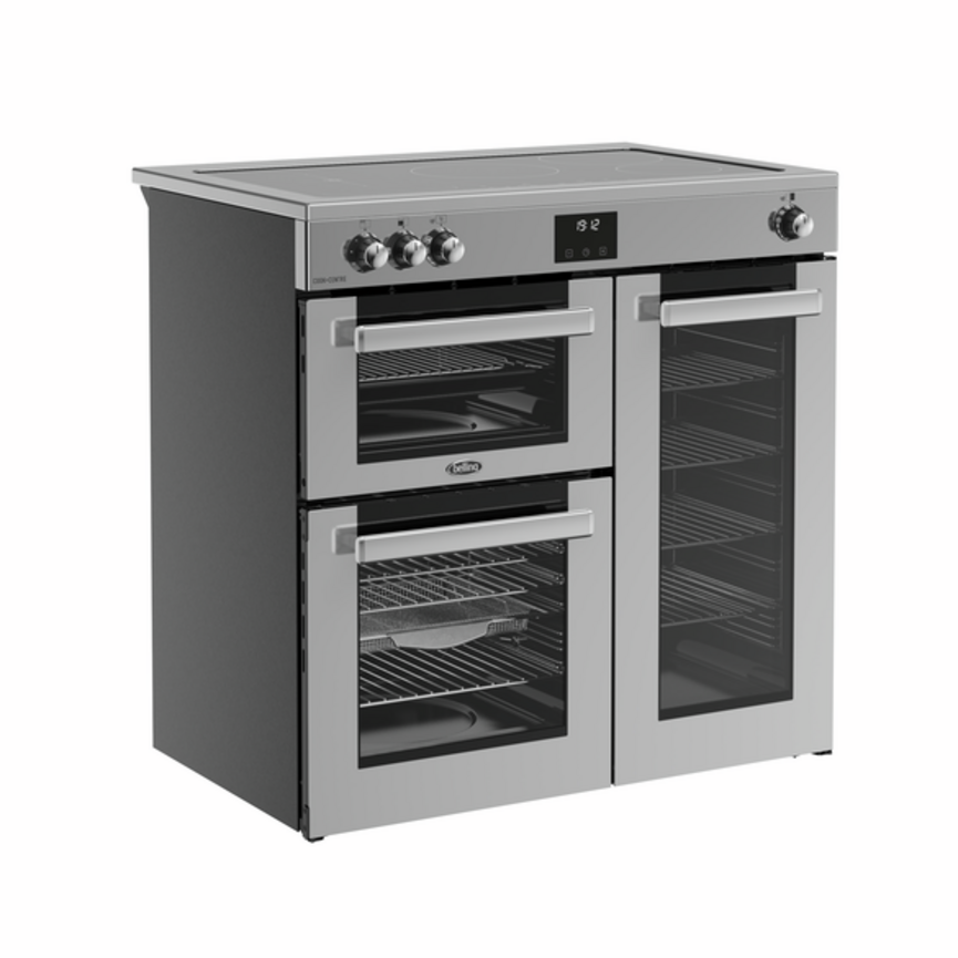 Belling Cookcentre 90Ei 90cm Induction Range Cooker - Stainless Steel - product view