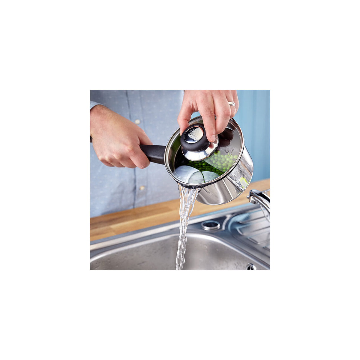 Judge J305EA 16cm Vista non-stick draining saucepan product image 3