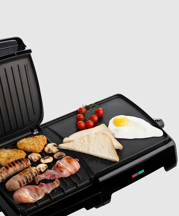 George Foreman 10 Portion Grill & Griddle 1800W - Black - grill and griddle plates