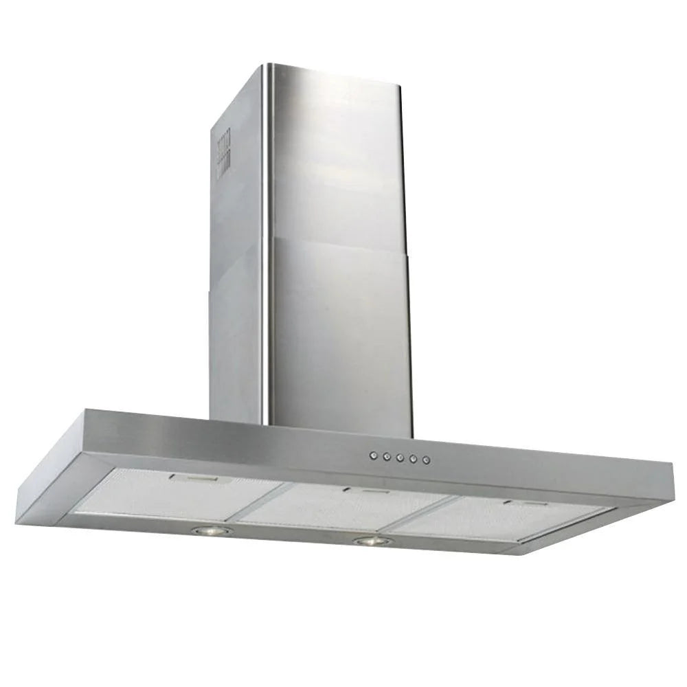 Luxair 110cm Flat Chimney Cooker Hood - Stainless Steel | LA-110-FLT-SS