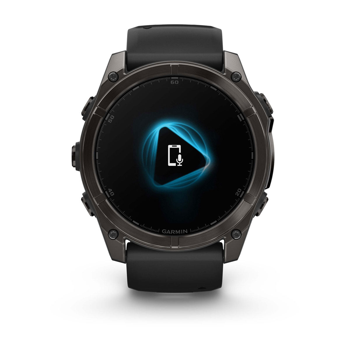 Garmin fenix 8 51mm AMOLED Sapphire GPS Smartwatch - front view with data screen