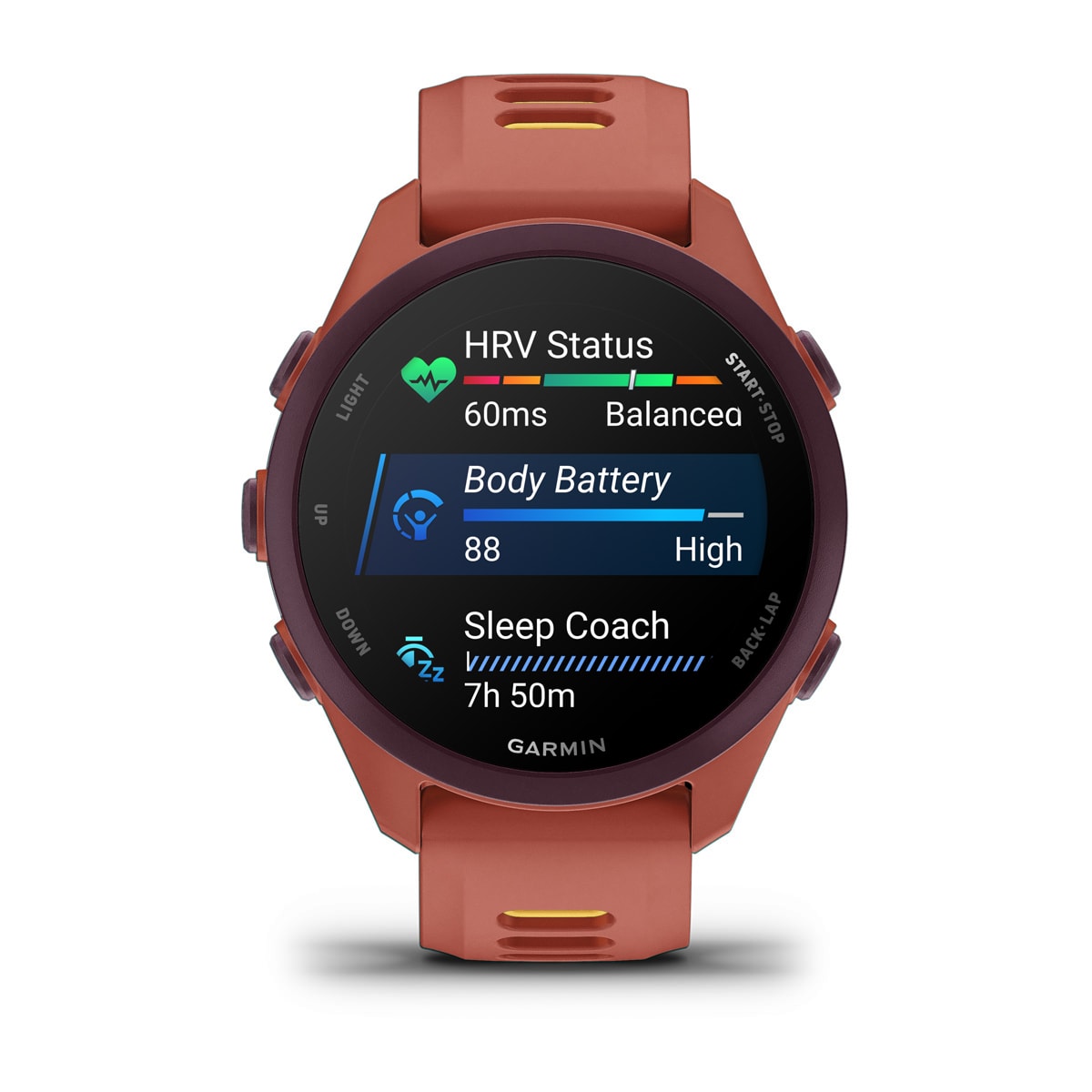 Garmin Forerunner 170 Music GPS Running Smartwatch - display screen
