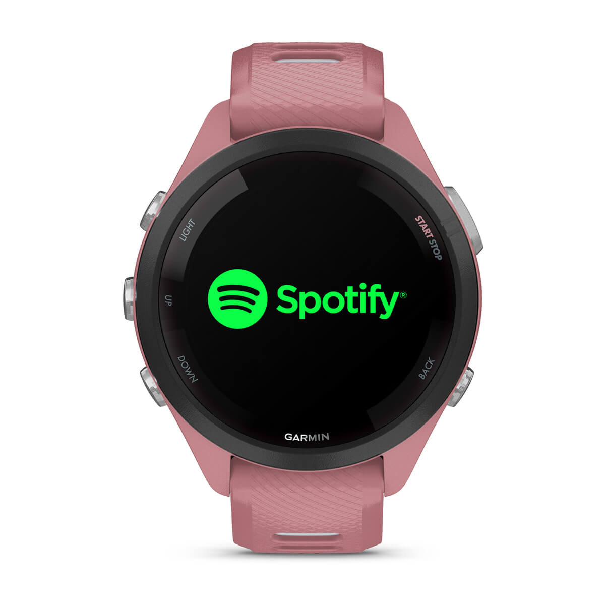 Garmin Forerunner 265S Music GPS Running Smartwatch - front view, display screen feature