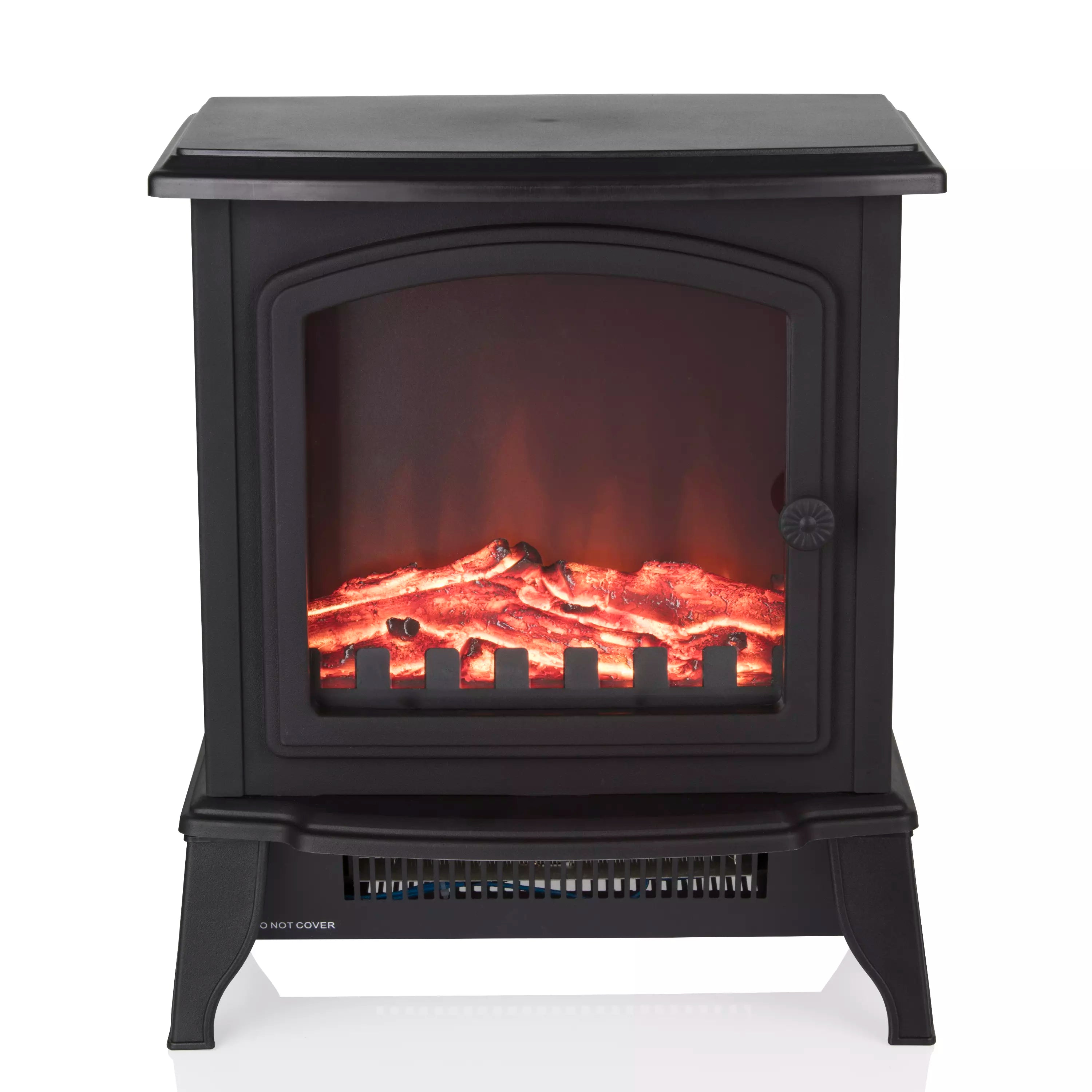 Warmlite Mable WL46021 compact black stove fire - clean studio front view