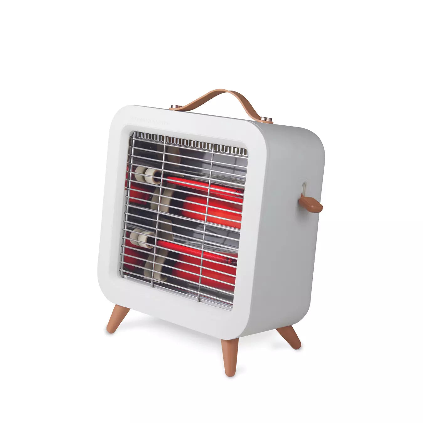 Warmlite WL42016 550W infrared desk heater in cream - clean studio front view