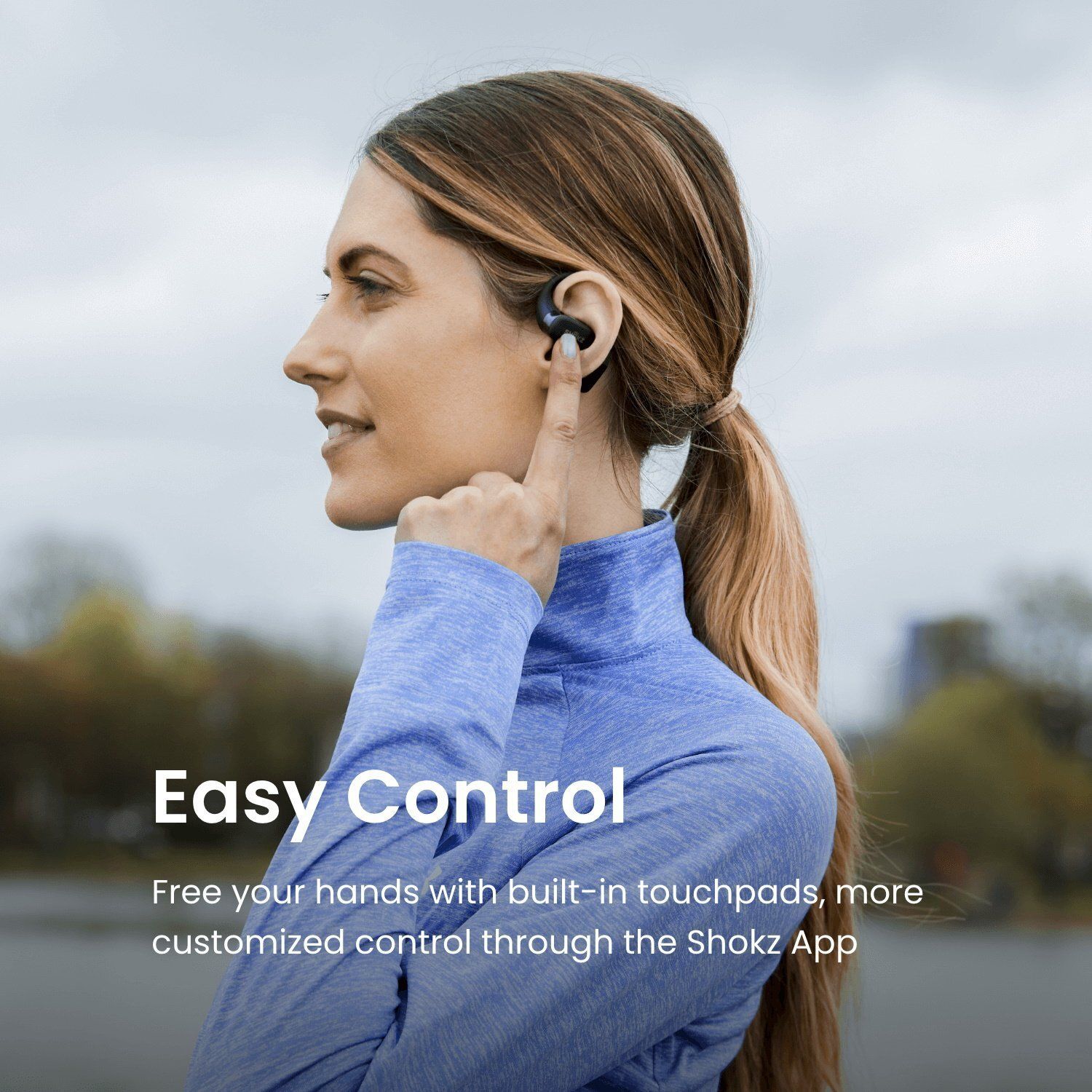 SHOKZ OpenFit True Wireless Earbuds in Black | 38-T910BK