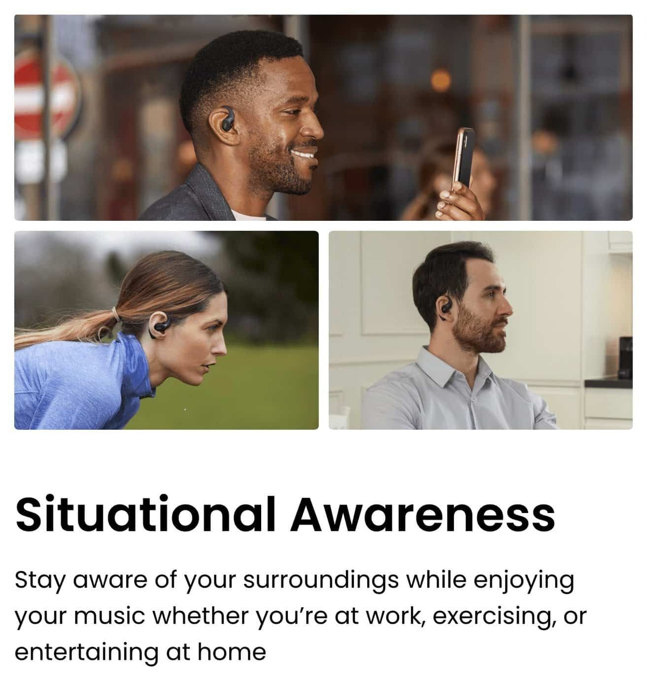 SHOKZ OpenFit True Wireless Earbuds in Black | 38-T910BK