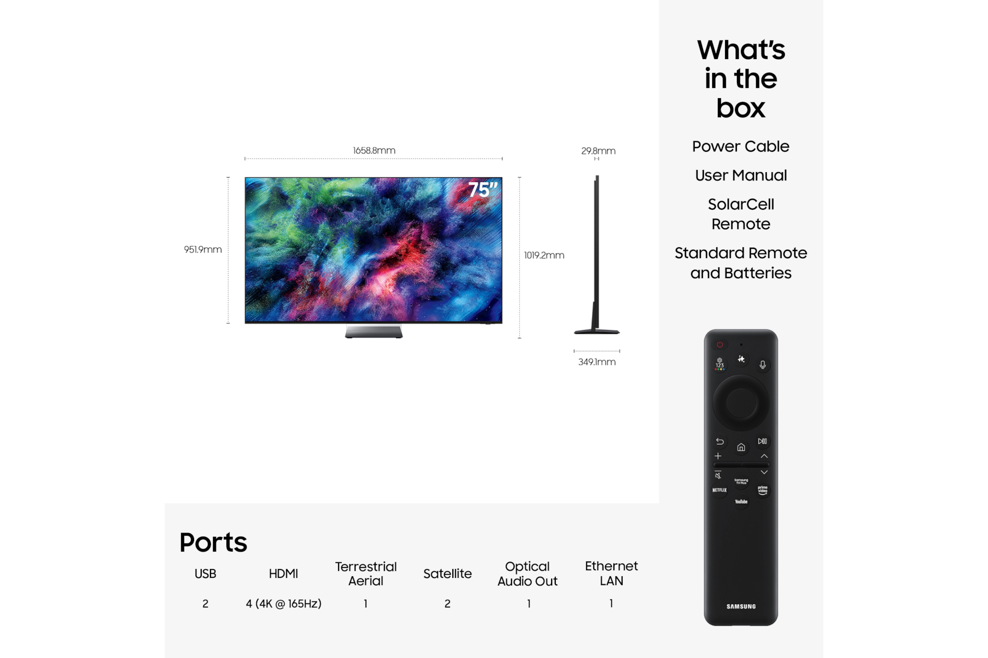 Samsung MRE75R95HATXXU 75-inch R95H Micro RGB