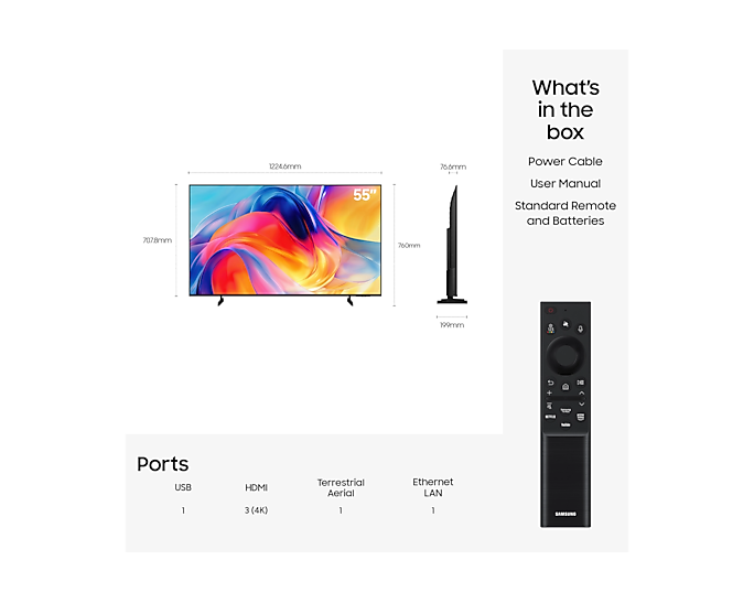 Samsung UE55M70HAKXXU 55-inch M70H Mini LED