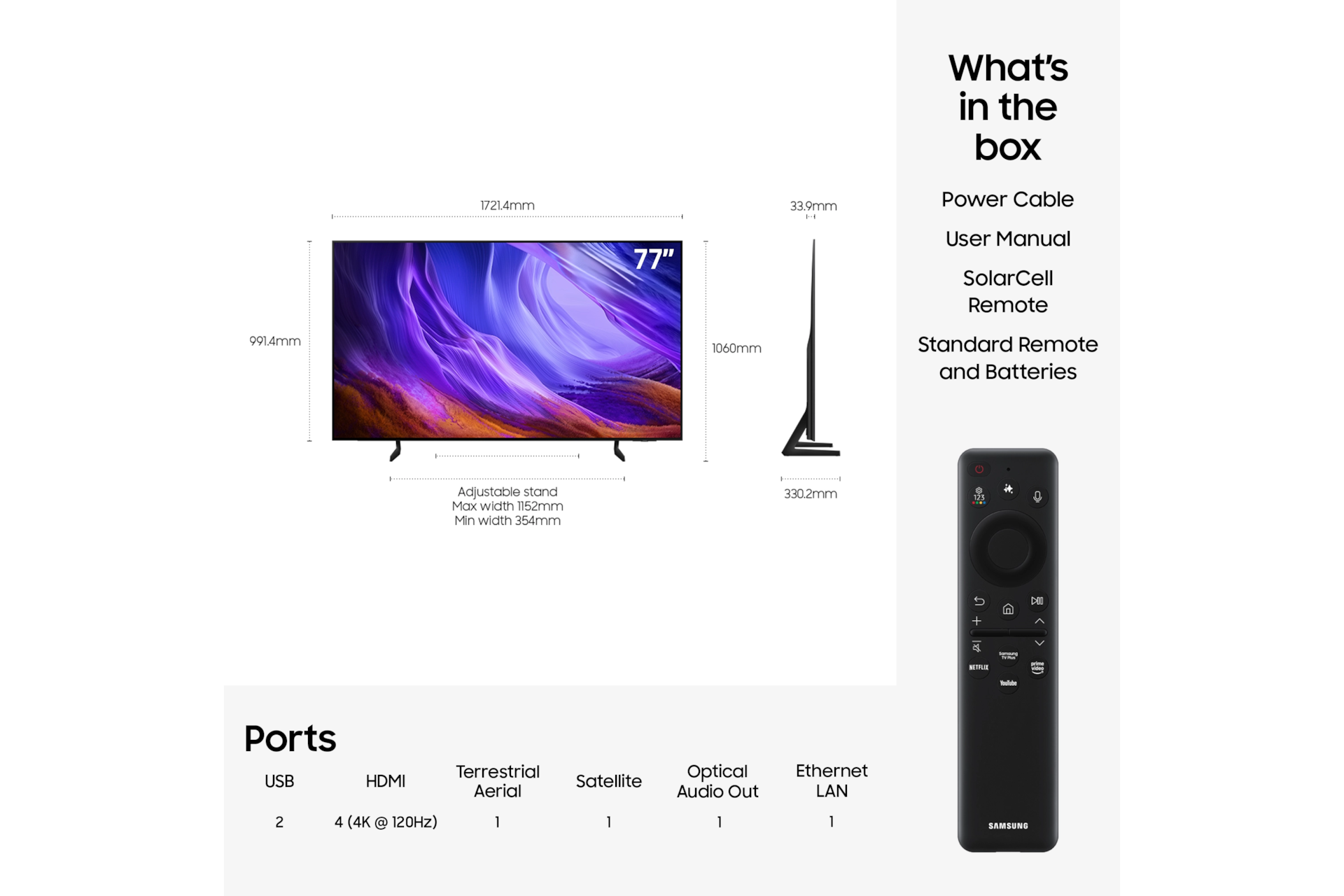 Samsung QE77S85HAEXXU 77-inch S85H OLED
