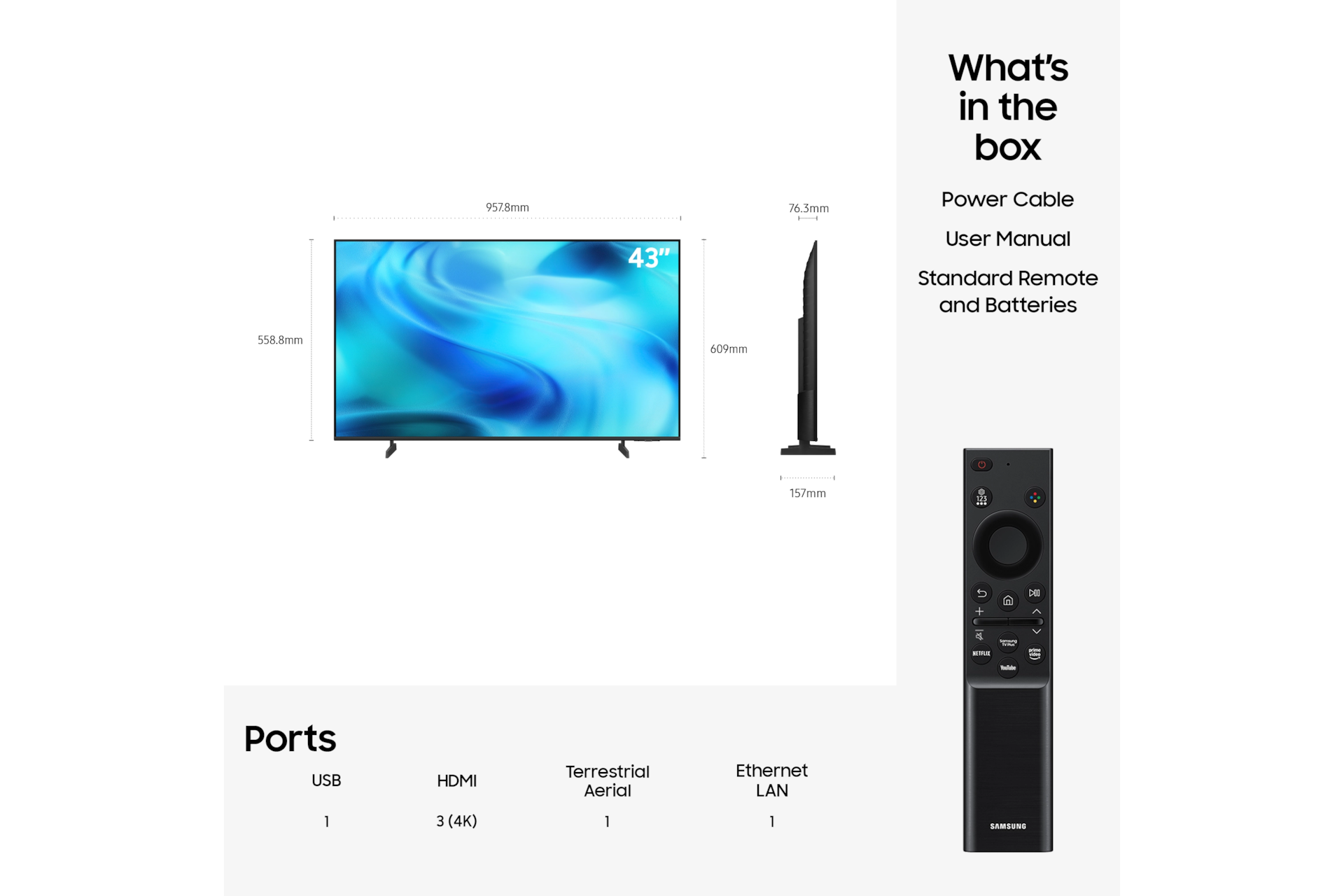 Samsung UE43U8000HKXXU 43-inch U8000H
