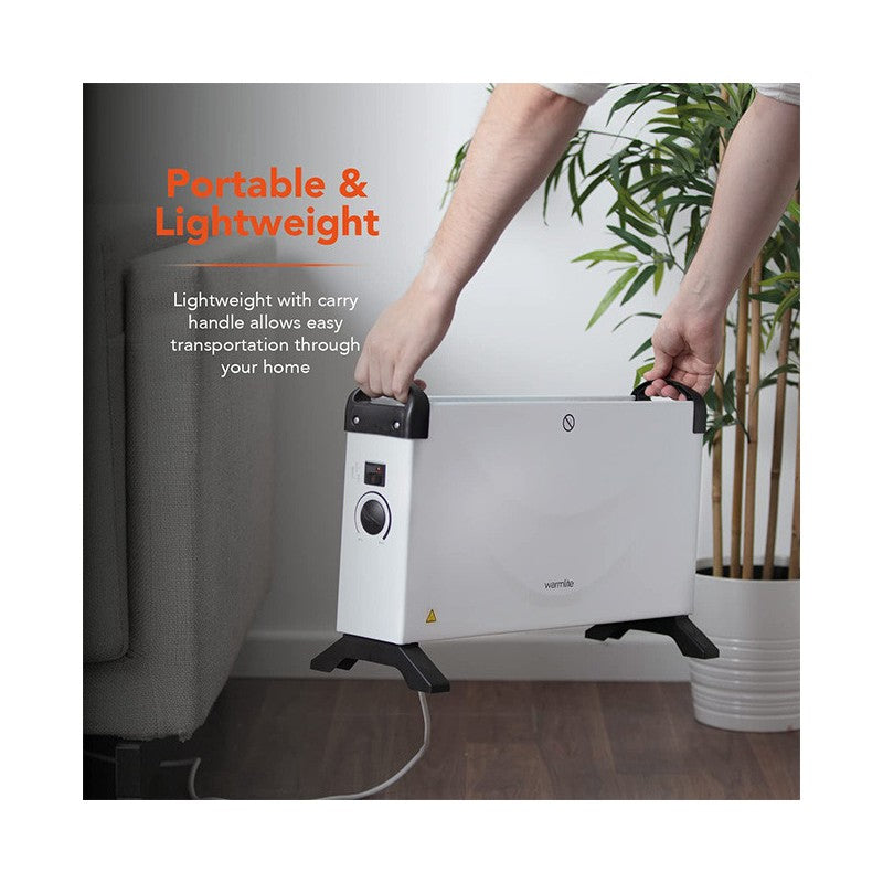 Warmlite WL41007 white convection heater in a portable lifestyle setting