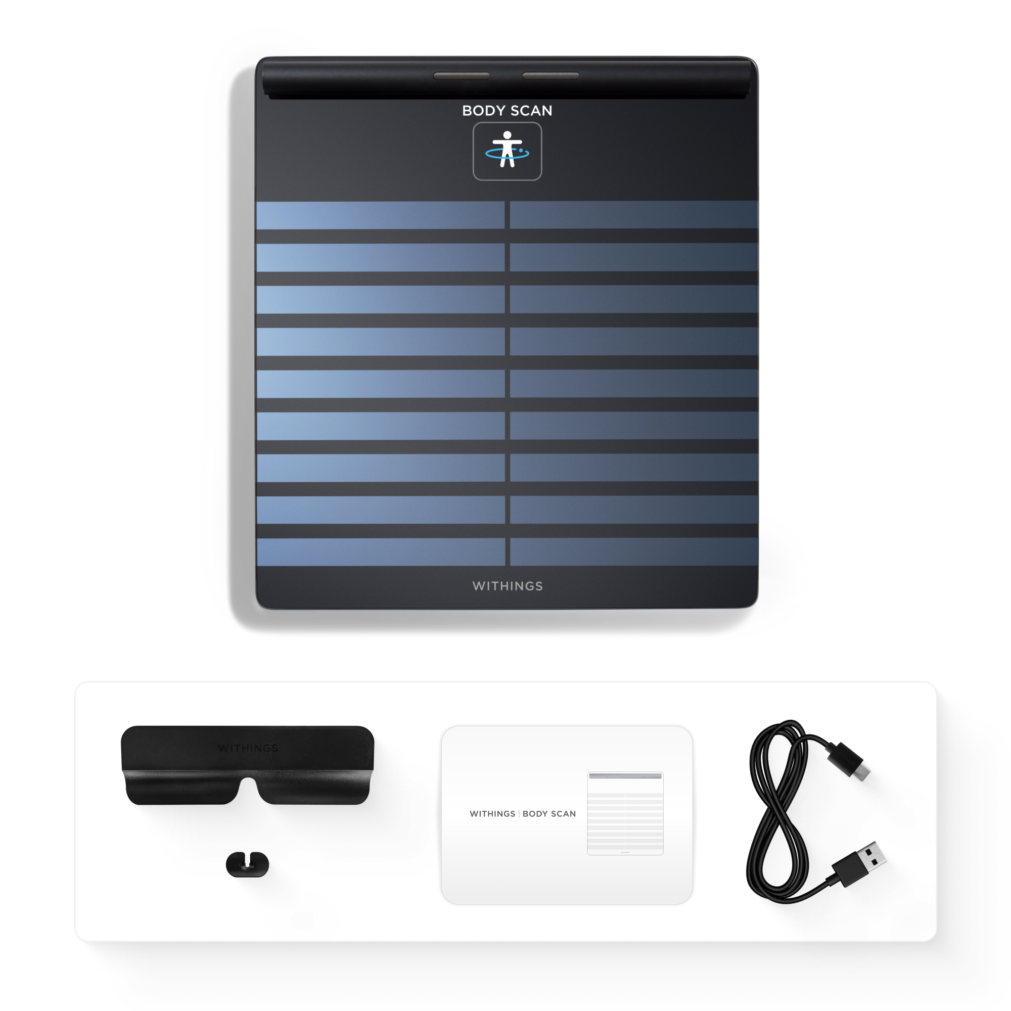 Withings Body Scan - Smart Scale with ECG, Body Composition & Segmental Analysis - Black | 78-WBS08-Black-All-Inter