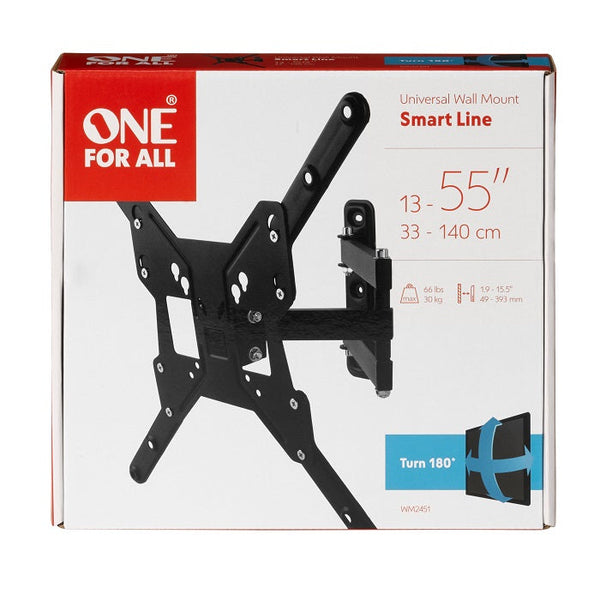 One For All Smart Wall Mount, Tilt & Turn 180, 13"-65", Max 30kg