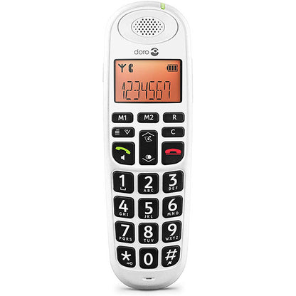 Doro 5551 PhoneEasy 100W DECT Cordless Phone with Amplified Sound and Big Buttons (Twin Set/White) ds