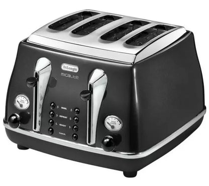 DELONGHI Micalite CTOM4003 4-Slice Toaster - Black